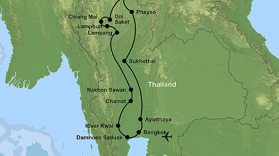 Route Thailand Rundreise: Der Zauber Thailand