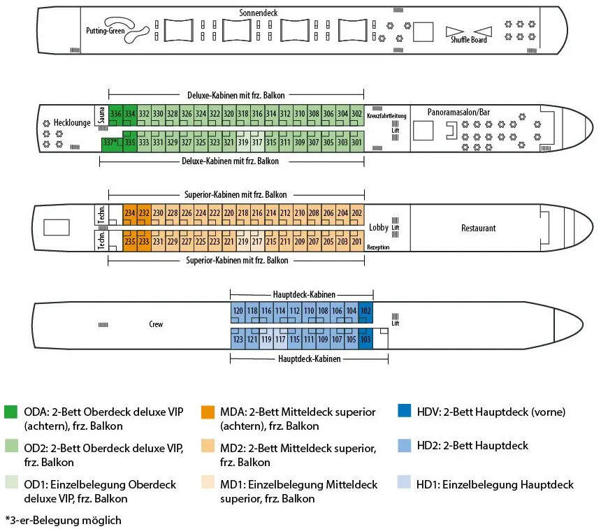 MS VistaSky: Deckplan