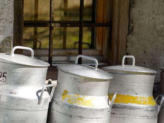 Milchkannen in der Schweiz