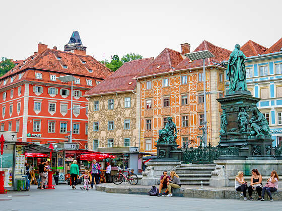 Radreisen am Murradweg: Graz Hauptplatz
