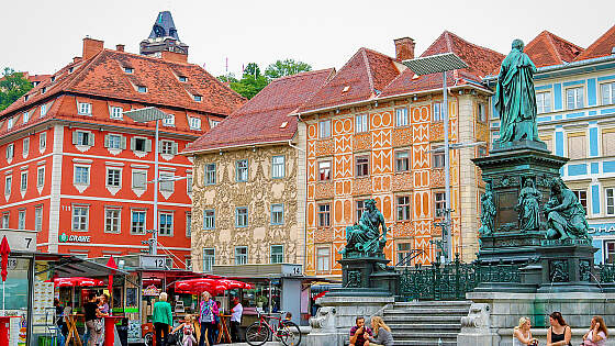Radreisen am Murradweg: Graz Hauptplatz