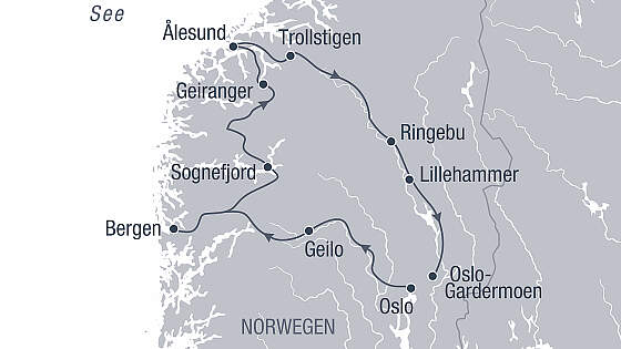 Route Norwegen Rundreise: Die Schönsten Fjorde der Welt