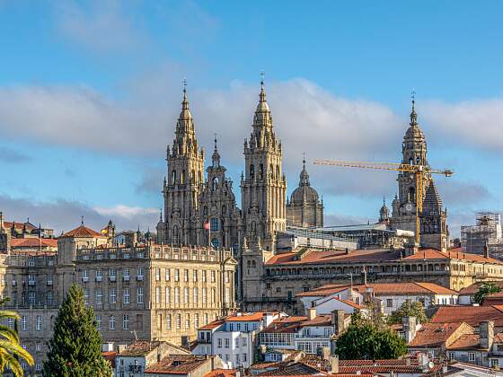 Blick auf Santiago de Compostela, Spanien