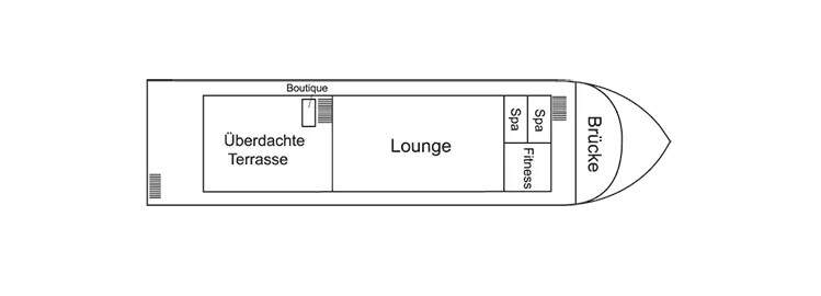 MS Ganges Voyager: Deckplan Sonnendeck