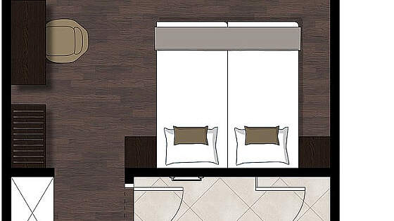 MS Ganges Voyager: Grundriss Suite Colonial