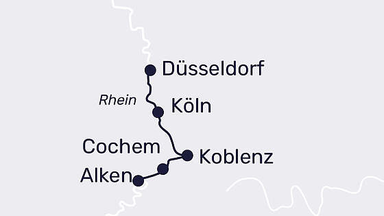 Route MS Elegant Lady: Mosel trifft Rhein