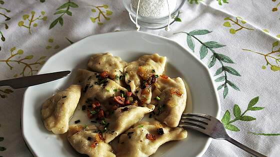 Pierogi (gefüllte Teigtaschen) aus Polen