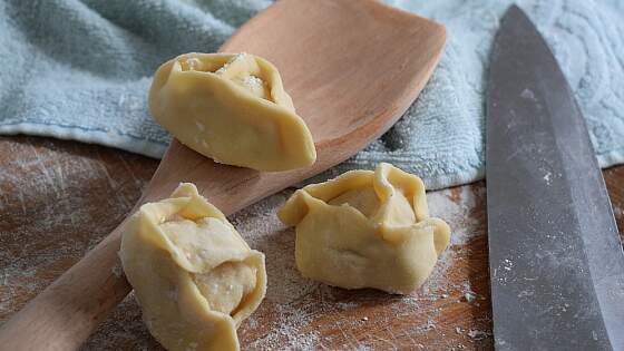 Manti (gefüllte Teigtaschen) aus Usbekistan