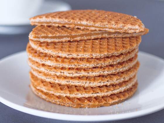 typische Stroopwafels (Sirupwaffeln) 