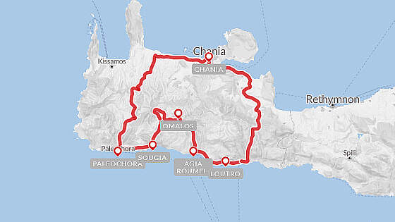 Route Wanderreise Kreta
