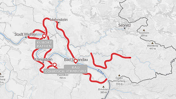 Route Wanderreise Malerweg