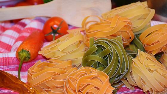 hausgemachte Tagliatelle aus der Emilia-Romagna