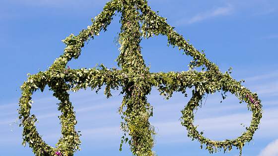 Mittsommer in Schweden: Majstång (Maistange)