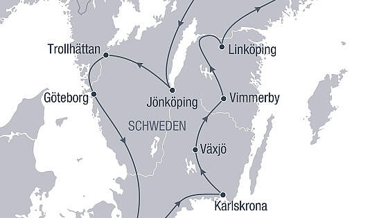 Route Schweden Rundreise: Bilderbuch des Nordens