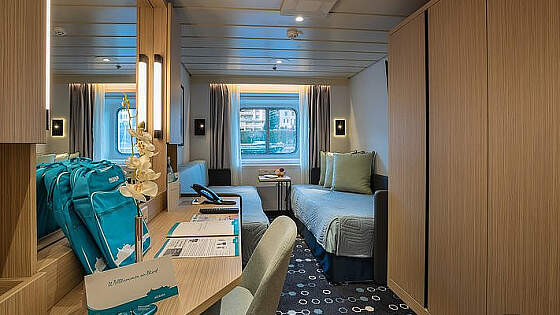 MS Artania: Kabine Kat. J2 und J1