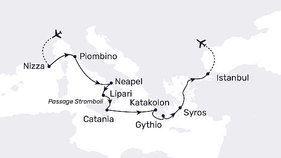Route MS Hamburg: Baguette, Pasta und Baklava
