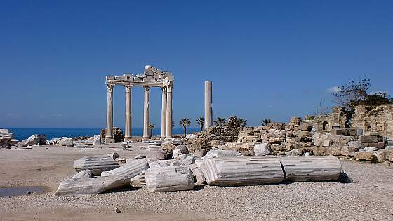 Apollon Tempel im antike Side in der Südtürkei