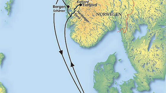 Route MS Amadea: Im Fjordparadies