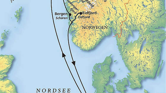 Route MS Artania: Fjorde und Traumküsten