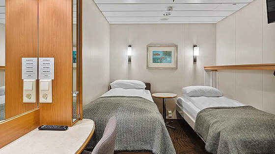 Hurtigruten MS Midnatsol: Beispiel Innenkabine