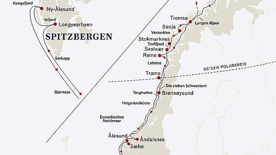 Hurtigruten MS Midnatsol: Spitzbergen-Linie