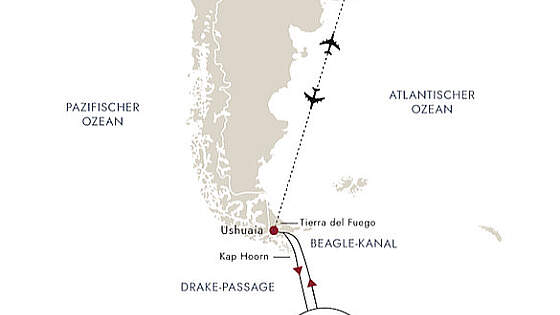 Route MS Roald Amundsen: Höhepunkte der Antarktis