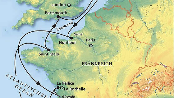 Route MS Artania: Schönes Westeuropa