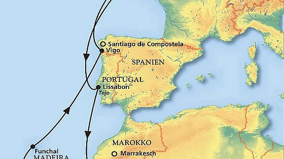 Route MS Artania: Kanaren & Madeira