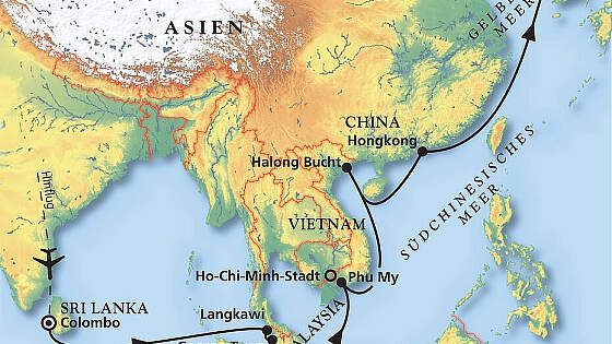 Route MS Artania: In den Fernen Osten