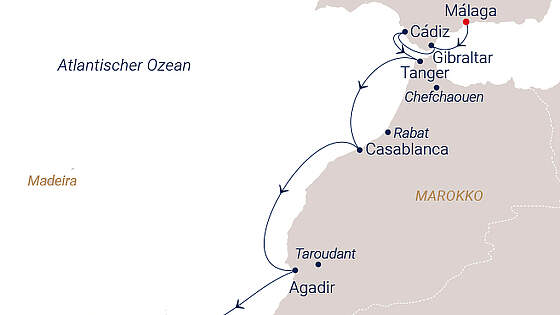 Route Sea Cloud 2: Märchen aus 1001 Nacht