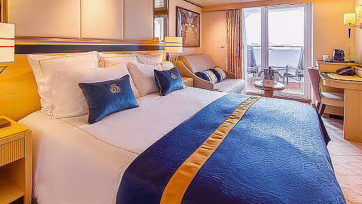 Cunard Queen Mary 2: Beispiel Balkonkabine metallummantelt