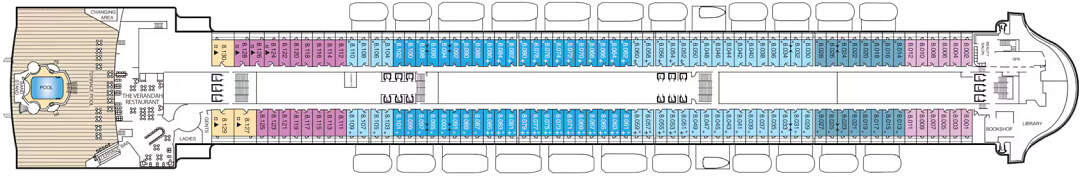 Queen Mary 2: Deckplan Deck 8