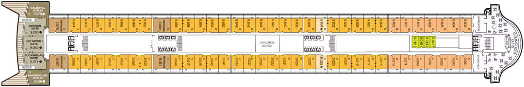 Queen Mary 2: Deckplan Deck 9
