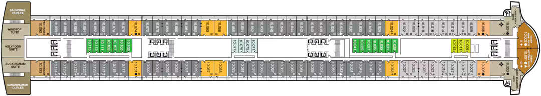 Queen Mary 2: Deckplan Deck 10