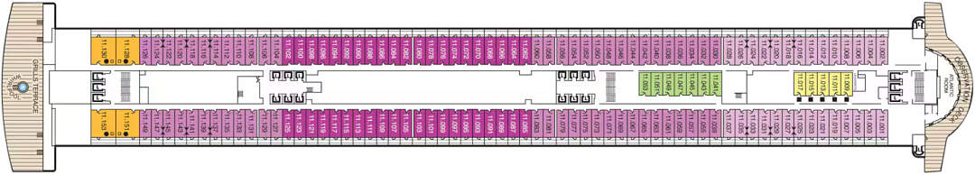 Queen Mary 2: Deckplan Deck 11