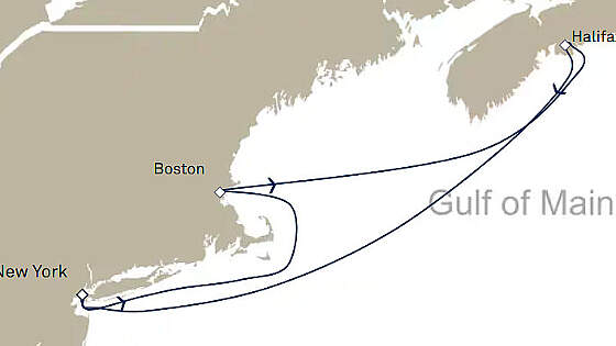 Route Queen Mary 2: Zum Unabhängigkeitstag