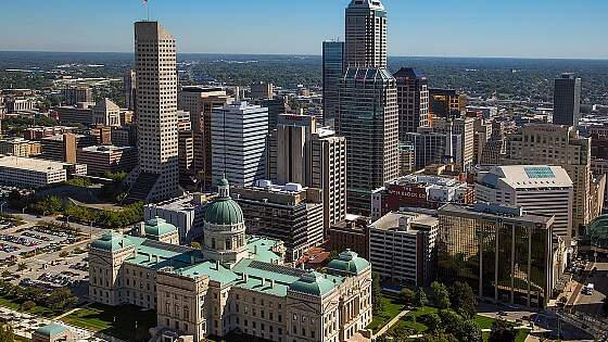 Blick auf Indianapolis, US-Bundesstaat Indiana