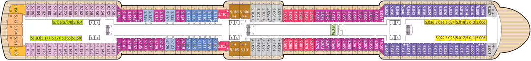 Cunard Queen Victoria: Deckplan Deck 5
