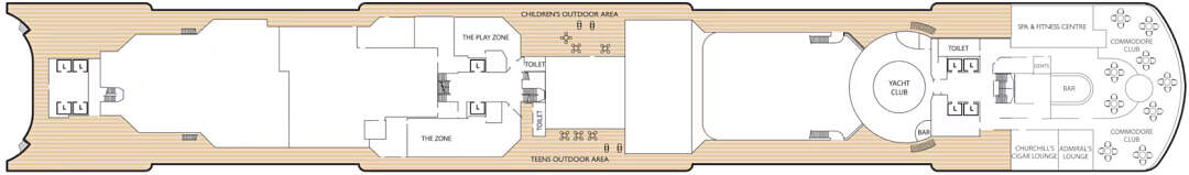 Cunard Queen Victoria: Deckplan Deck 10