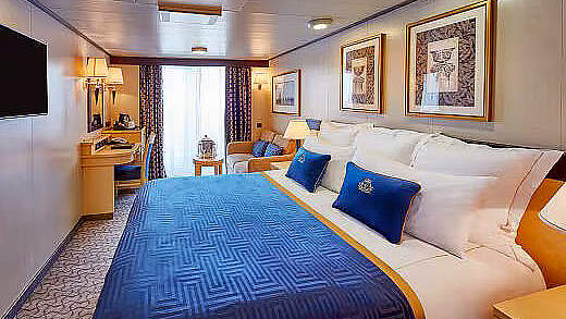 Cunard Queen Victoria: Balkonkabine (eingeschränkte Sicht)