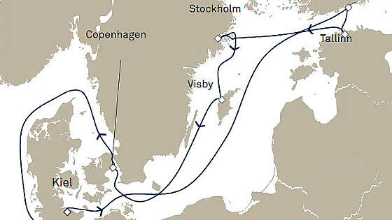 Route Queen Victoria: Ostsee ab Kiel