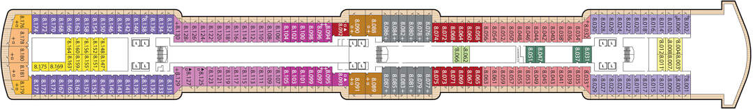 Queen Elizabeth: Deckplan Deck 8