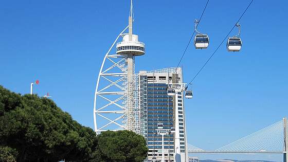 Vasco-da-Gama-Turm im Parque das Nações, Lissabon