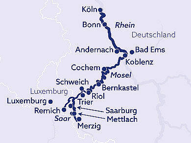 Route MS Katharina von Bora: Saar & Mosel intensiv