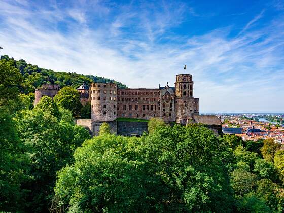 Blick auf die Schlossruine in Heidelberg