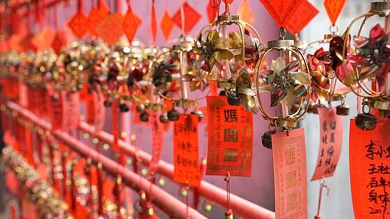 chinesische Wunsch- und Gebetslaternen