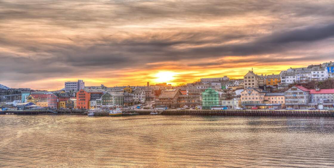 Blick auf Kristiansund, Norwegen