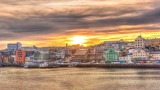 Blick auf Kristiansund, Norwegen