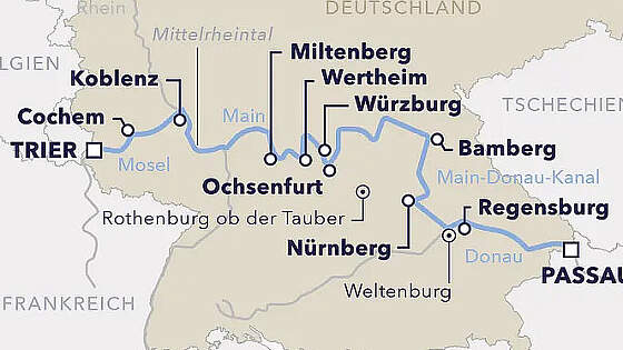 Route Amadeus: Deutsche Flusslandschaften