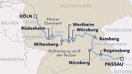 Route Amadeus: Rhein-Donau-Sinfonie